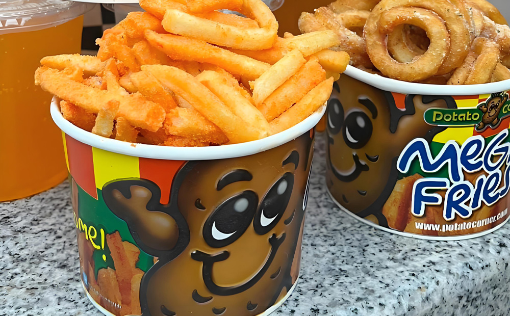 Food grade water-based ink printed Fries box